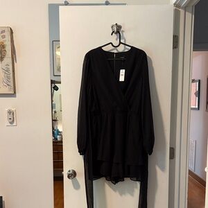 Express Black V-Neck Dress